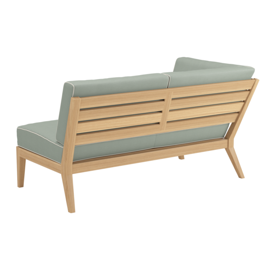 Valencia Lounge leżanka po prawej stronie, w komplecie poduszki we wzorze "Mineral/Linum"