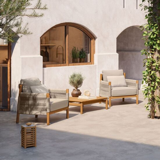 Cavo Lounge Sofa beżowa wraz z poduszką, wzór "Nature"