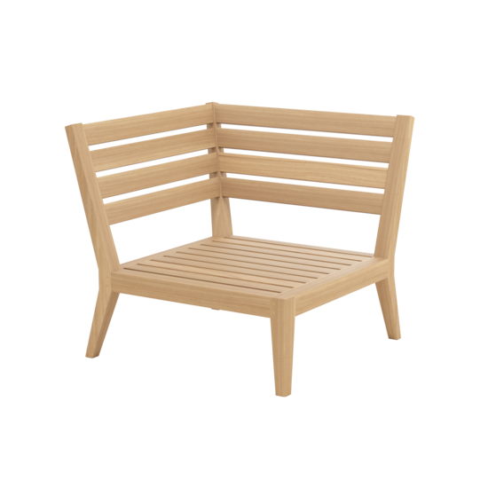 Valencia Lounge element narożny, w komplecie poduszki we wzorze "Linum/Keder Pearl"