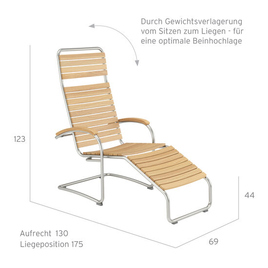 Bolero Zestaw leżanek z drewna tekowego