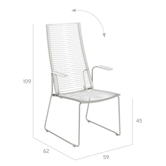 Pan krzesło z  wysokim oparciem 75 Biały